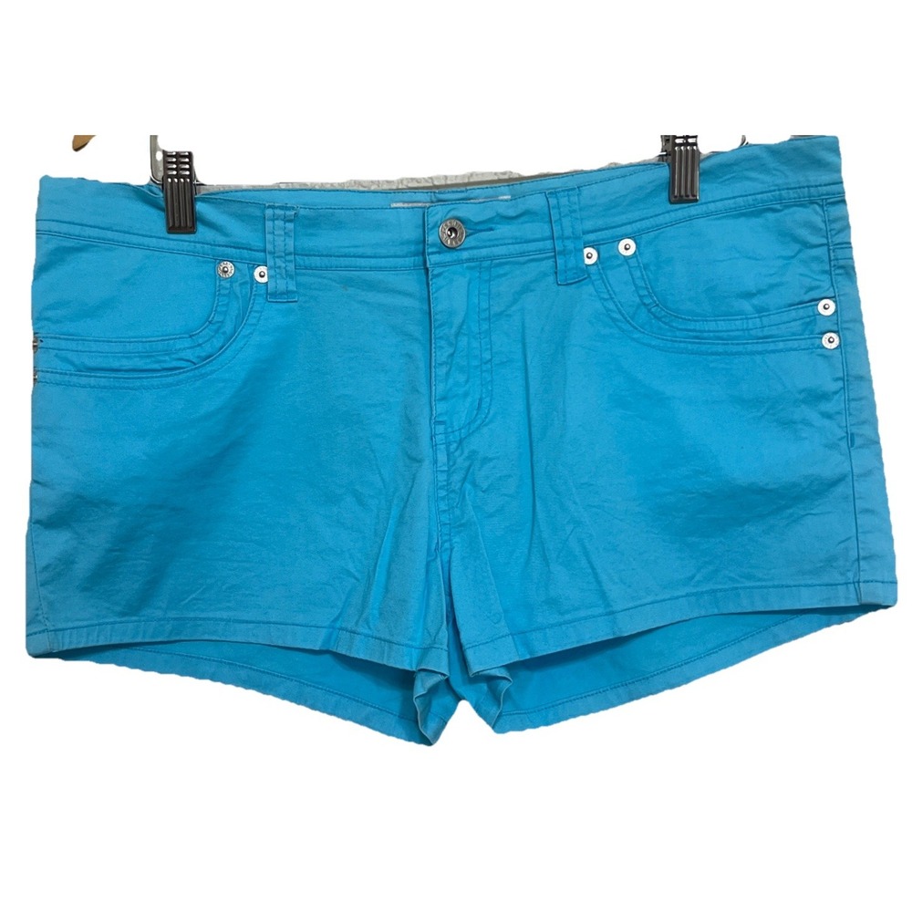 Guess Low Rise Micro Mini Shorts Size 31 Booty Light Blue